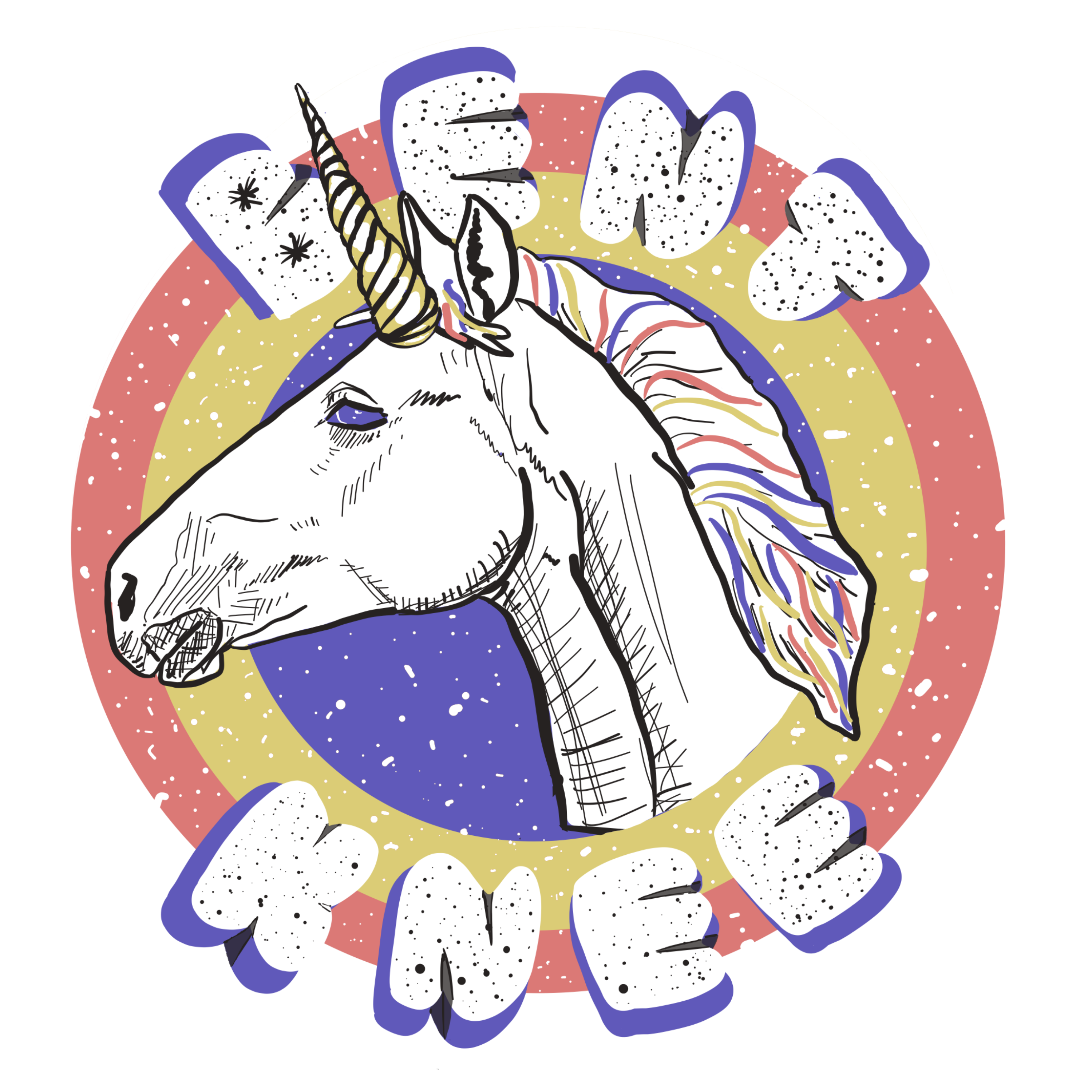 Bent Knee unicorn